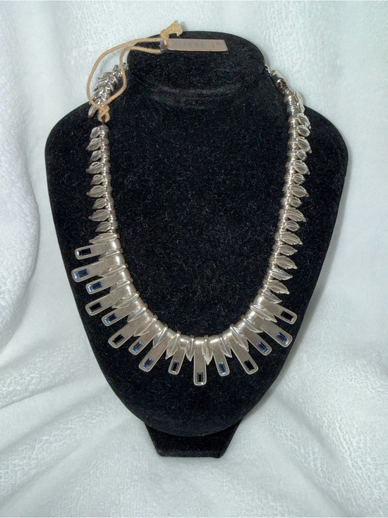 UNO de 50 Jewelry - UNO de 50 Silver Collar Necklace with Blue Accents